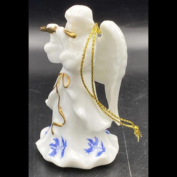 RARE! Cardew Blue ANGEL w/ FLUTE ~ Hand Made Paul Cardew Ornament - Picture 3 of 9
